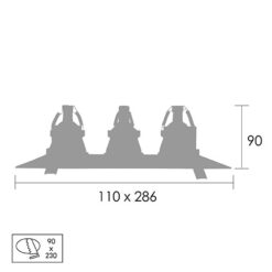 โคมไฟดาวน์ไลท์ฝังฝ้า LED