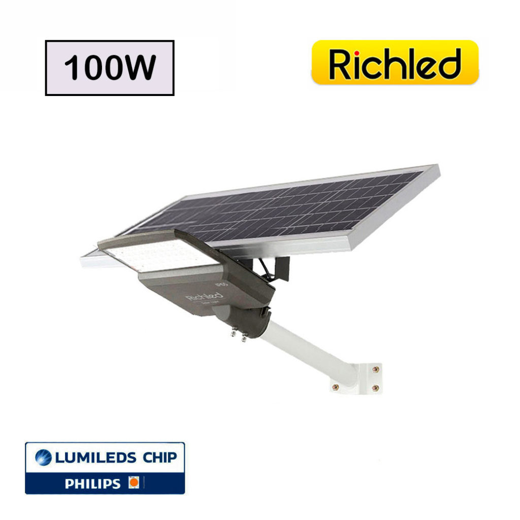 โคมไฟถนนโซล่าเซลล์ LED 100W RICHLED รุ่น PRO