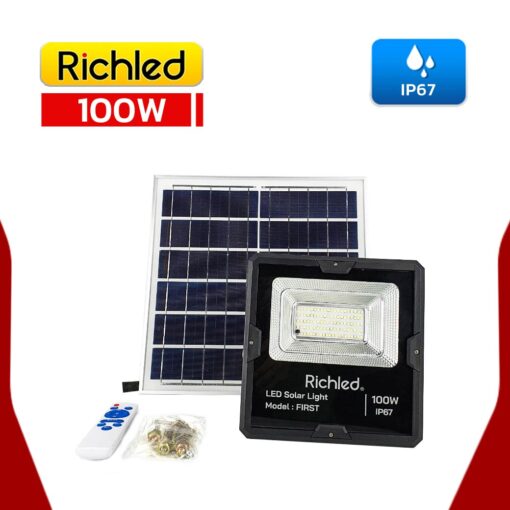 สปอร์ตไลท์โซล่าเซลล์ LED 100W RICHLED FIRST