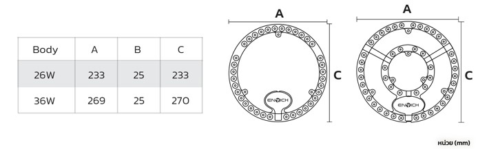 ชุดกึ่งดวงโคม-LED-ENRICH-CIRCLE