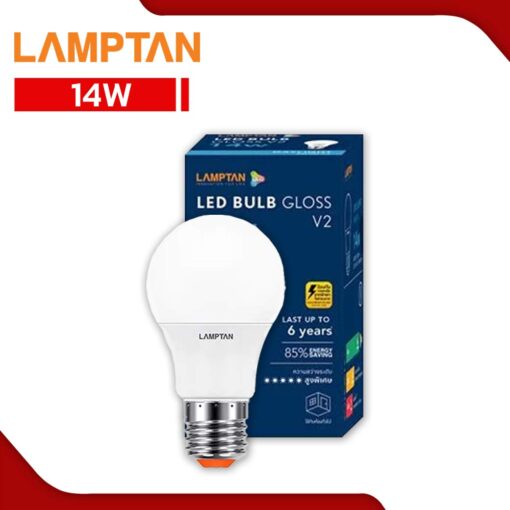 หลอดไฟ LED 14W LAMPTAN BULB GLOSS V2