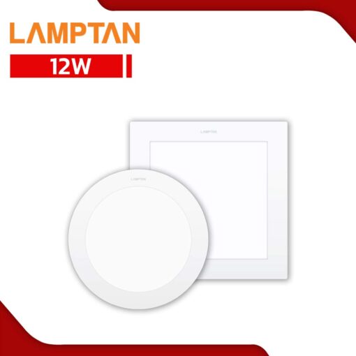 ดาวน์ไลท์ฝังฝ้า LED 12W LAMPTAN ULTRA SLIM Alu