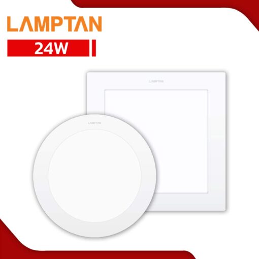 ดาวน์ไลท์ฝังฝ้า LED 24W LAMPTAN ULTRA SLIM Alu