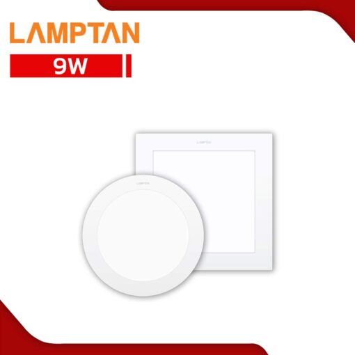 ดาวน์ไลท์ฝังฝ้า LED 9W LAMPTAN ULTRA SLIM Alu