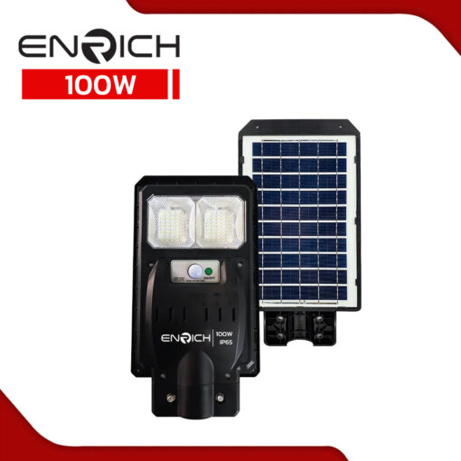 โคมไฟถนนโซล่าเซลล์-LED 100W ENRICH SUNLIGHT