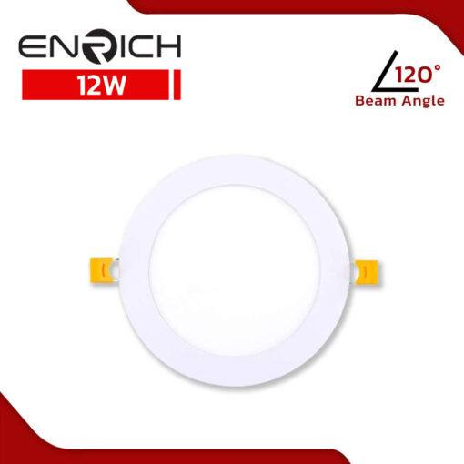 ดาวน์ไลท์ฝังฝ้า-LED-12W-หน้ากลม-ENRICH-รุ่น-SLIM-D-01