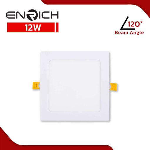 ดาวน์ไลท์ฝังฝ้า-LED-12W-หน้าเหลี่ยม-ENRICH-รุ่น-SLIM-D-01