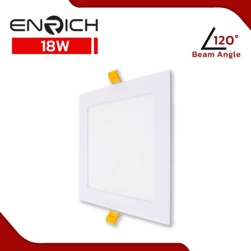 ดาวน์ไลท์ฝังฝ้า-LED-18W-หน้าเหลี่ยม-ENRICH-รุ่น-SLIM-D