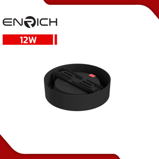 โคมไฟดาวน์ไลท์-LED-หน้ากลม-ENRICH-EASY-O-สีดำ-12W-1