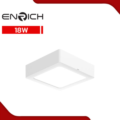 โคมไฟดาวน์ไลท์-LED-หน้าเหลียม-ENRICH-EASY-O-สีขาว-18W