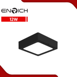 โคมไฟดาวน์ไลท์-LED-หน้าเหลี่ยม-ENRICH-EASY-O-สีดำ-12W